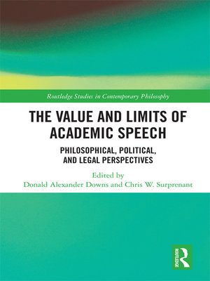 cover image of The Value and Limits of Academic Speech